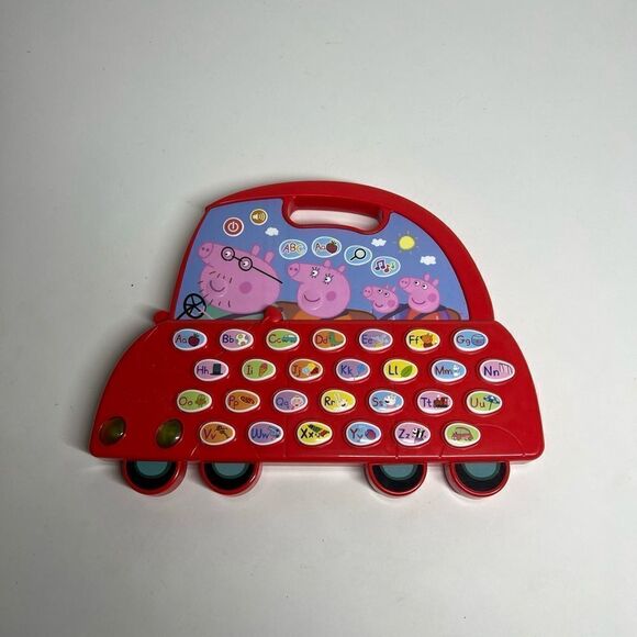 VTech Peppa Pig Learn & Go Alphabet Car Songs Sounds Character Phrases Toy - Picture 1 of 4